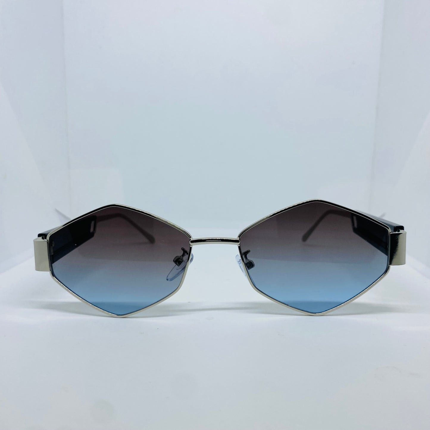 SILVER WITH BLUE