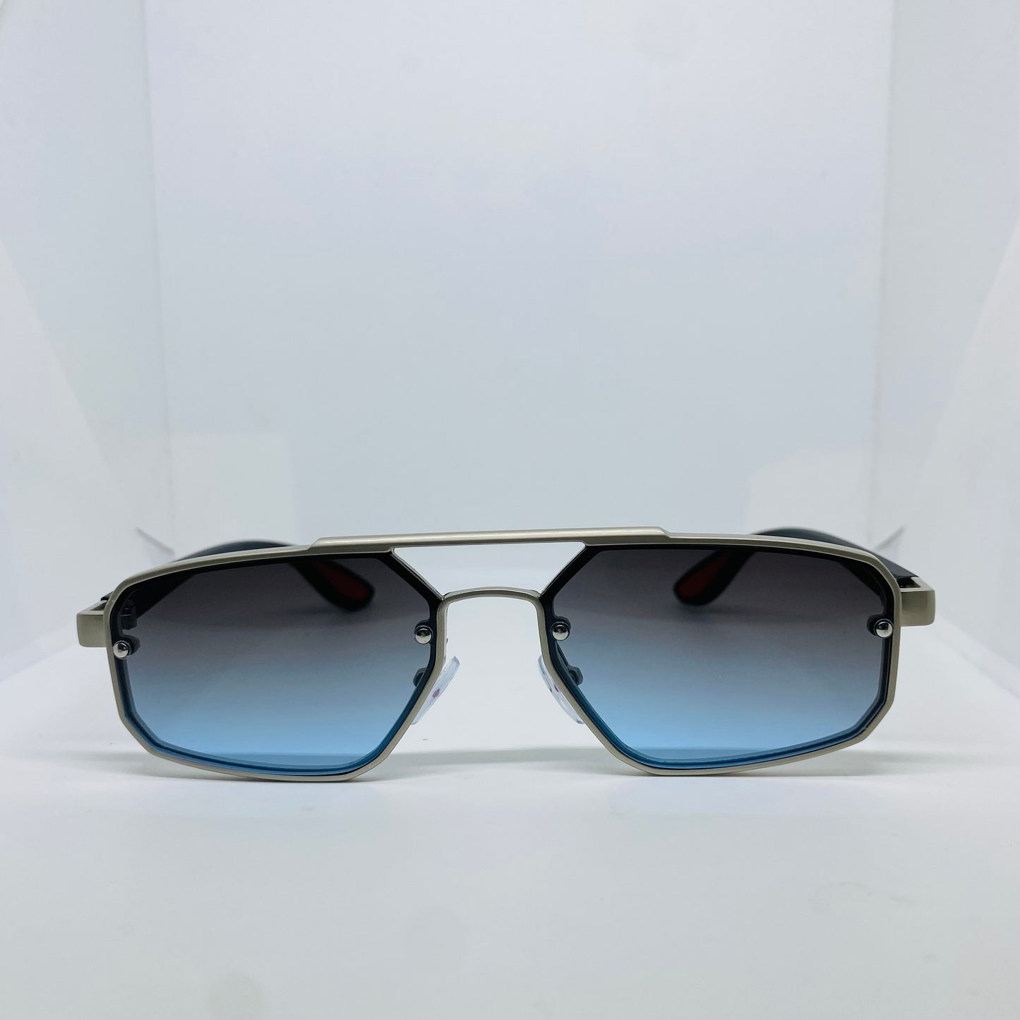 SILVER WITH BLUE