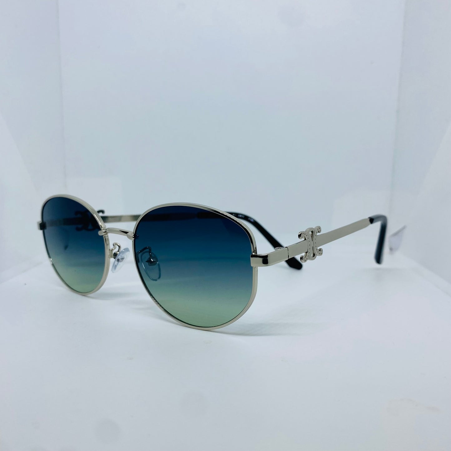 SILVER WITH BLUE