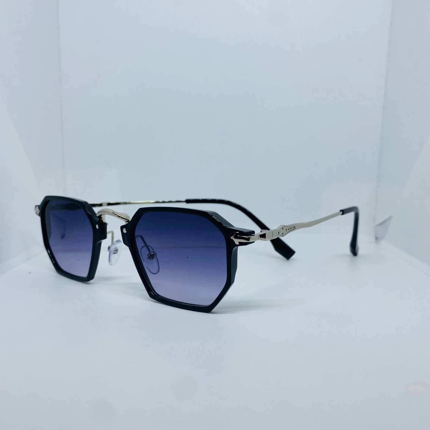 SILVER WITH BLUE