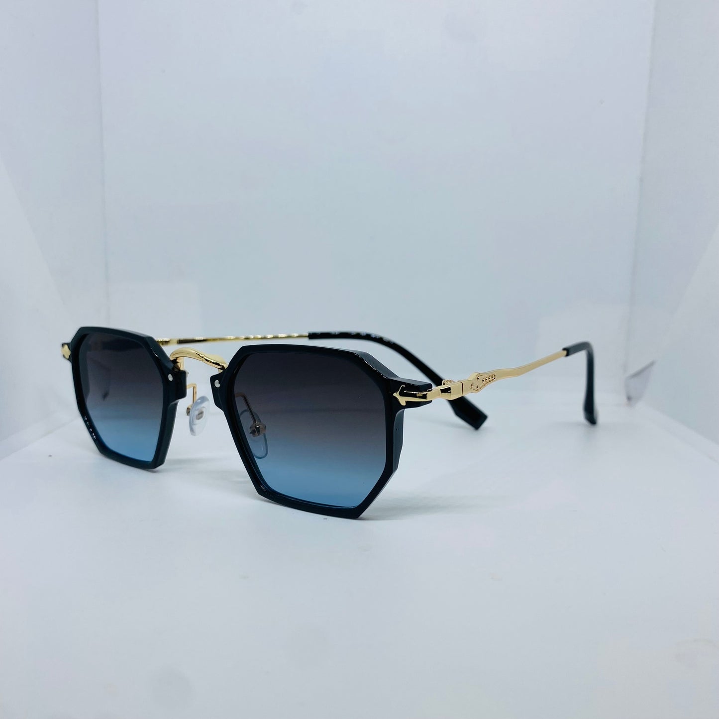 GOLD WITH BLUE