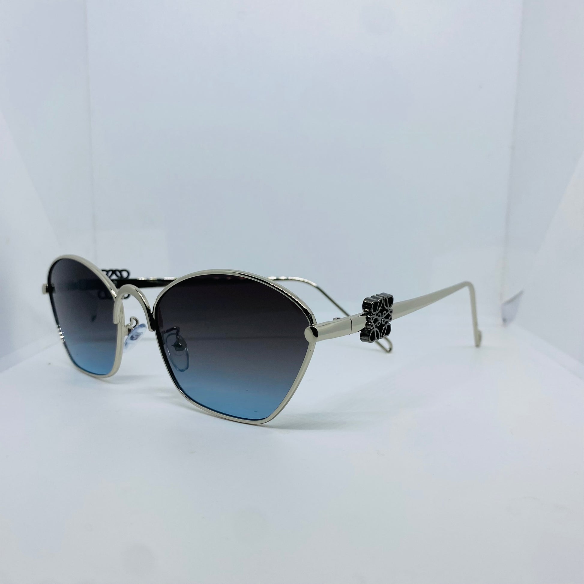 SILVER WITH BLUE