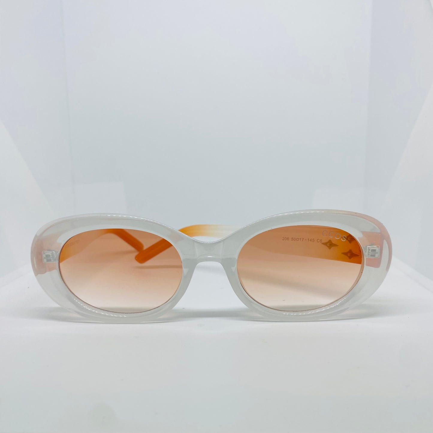 WHITE WITH ORANGE 