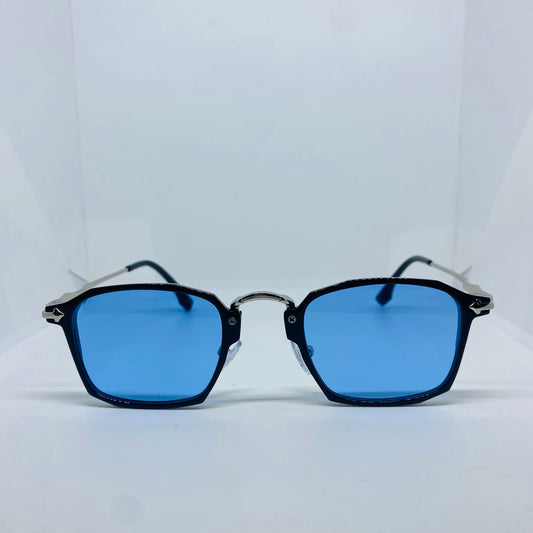 SILVER WITH BLUE