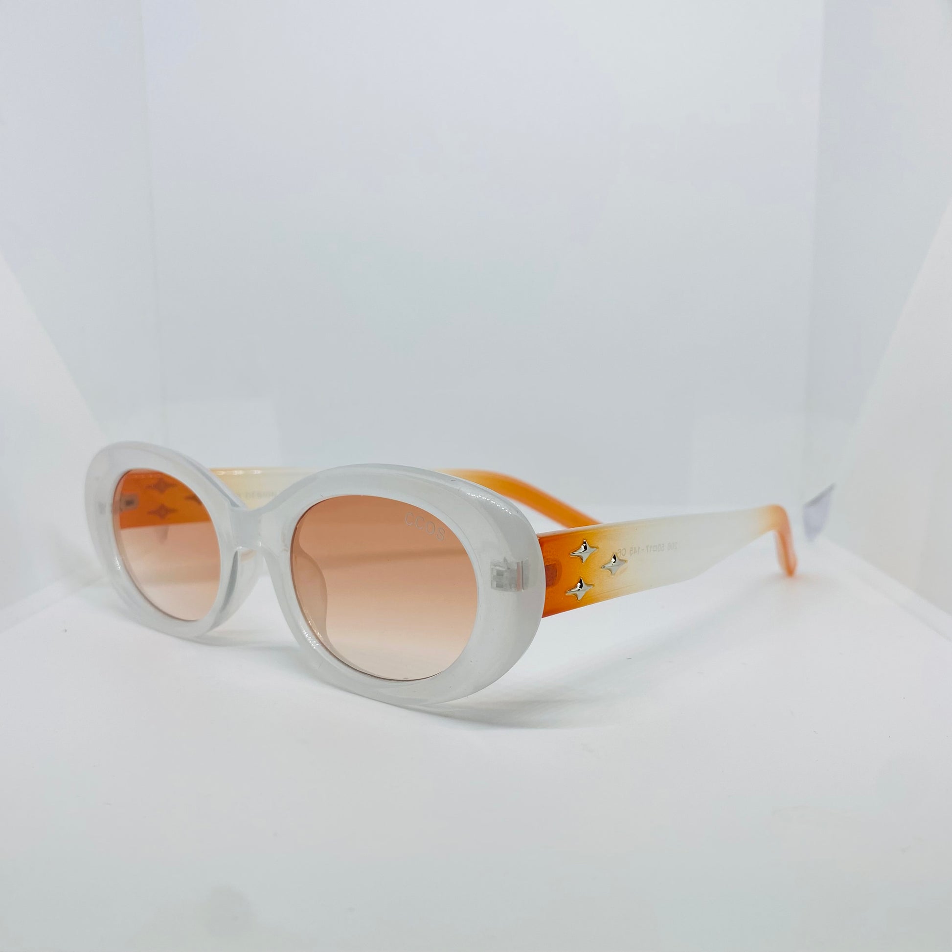 WHITE WITH ORANGE 