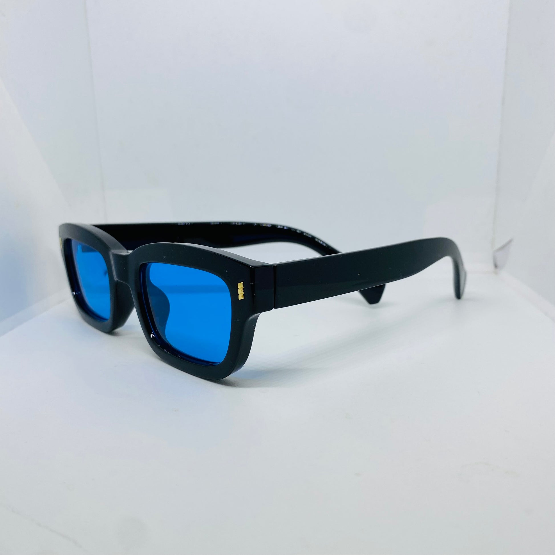 BLACK WITH BLUE