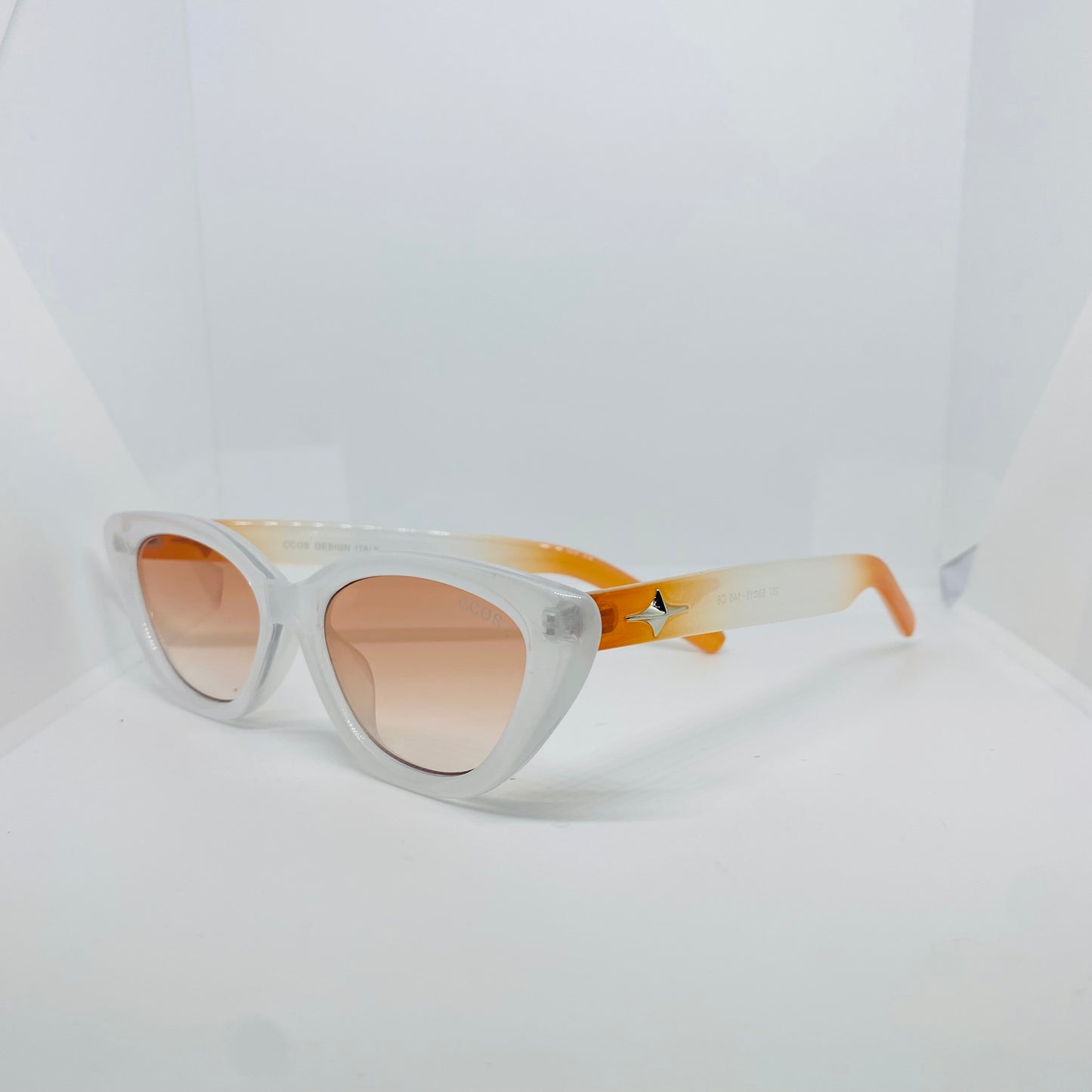 WHITE WITH ORANGE 